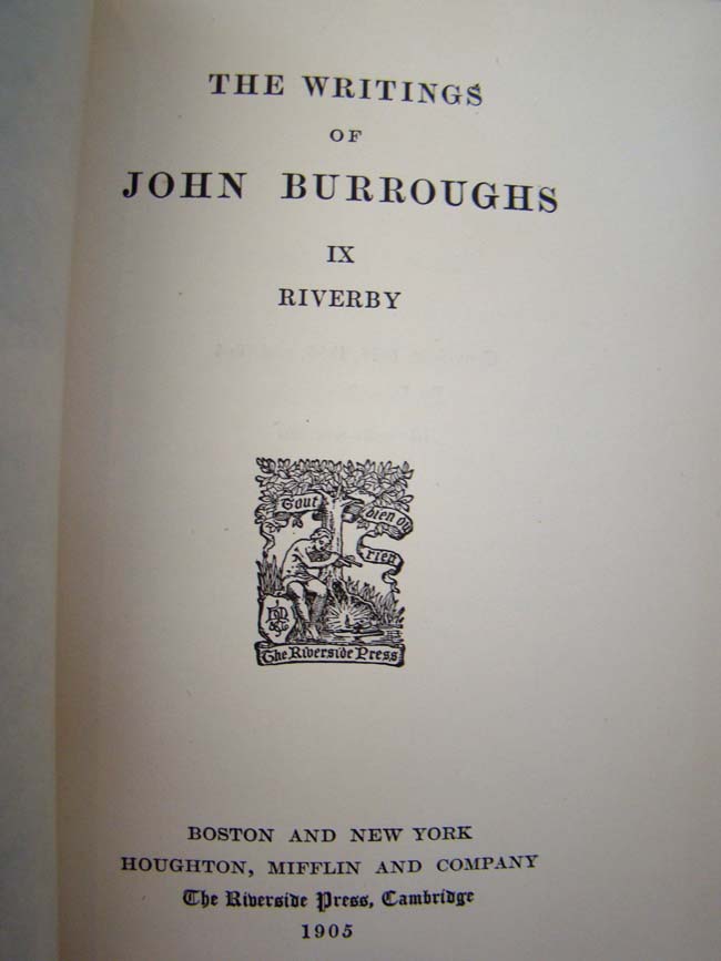 "The Works of John Burroughs" in 12 volumes published in 1905 by Houghton Miflin & Co. — image 2